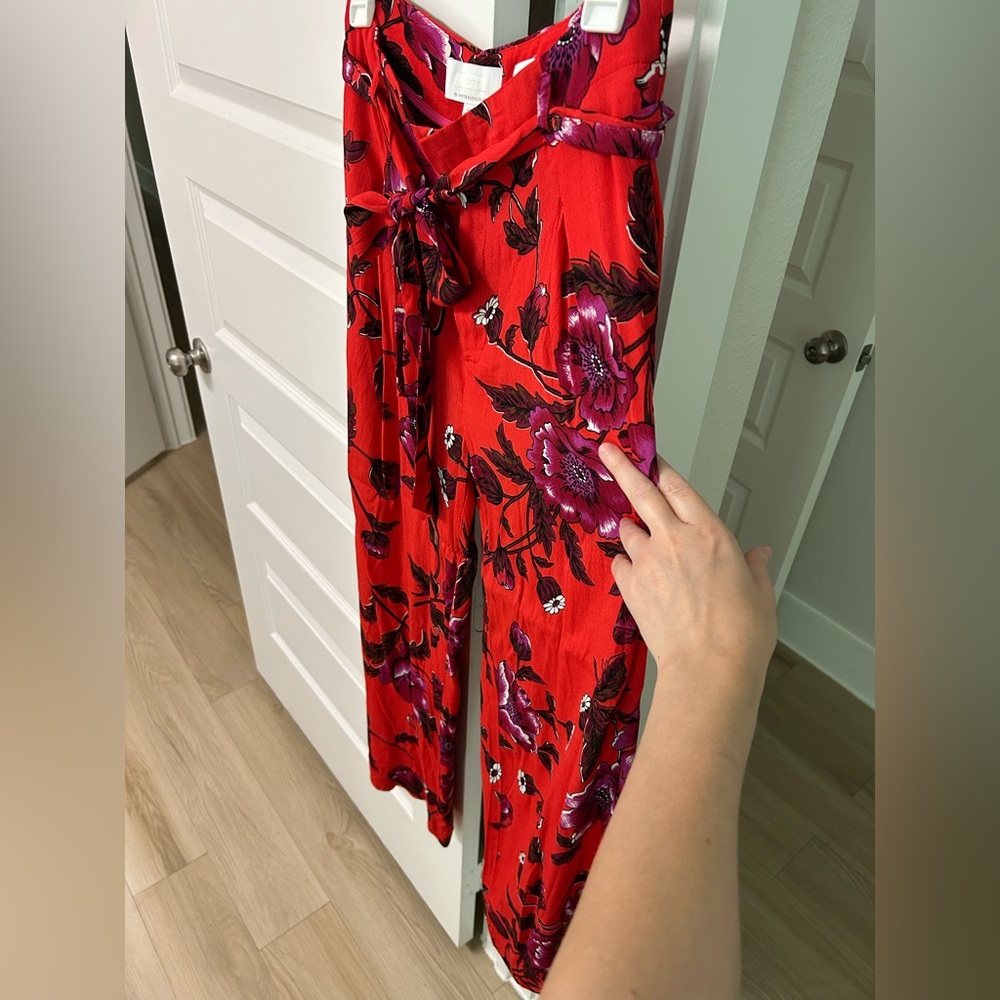 Anthropologie Wide-Leg Floral Pants Sz 6 - Picture 2 of 14